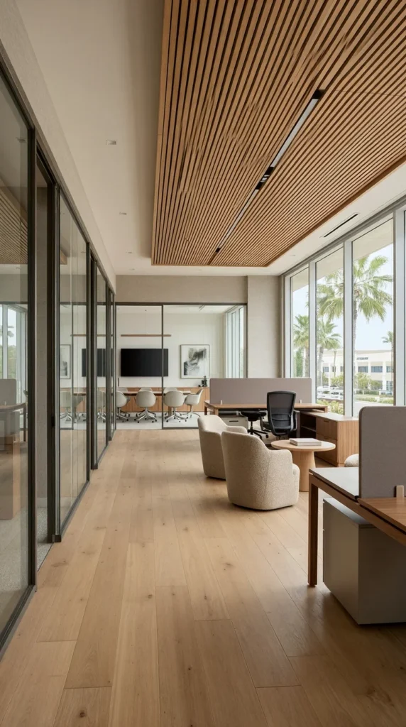 Finished modern commercial building exterior in Orange County, California